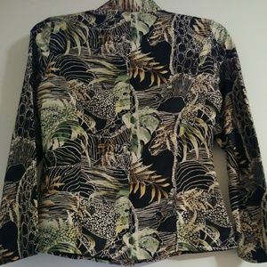 SilkLand Tops - Woman's Silkland Animal Print Blouse Size 4 SilkLand Tops - Woman's Silkland Animal Print Blouse Size 4
